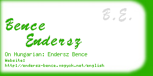 bence endersz business card